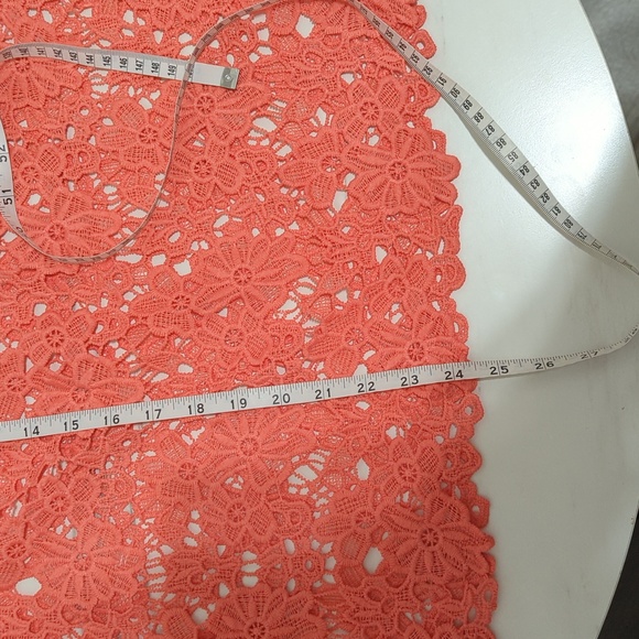 Liz Claiborne Salmon Color Lace Top Size PXL (petite extra large) - Picture 11 of 13